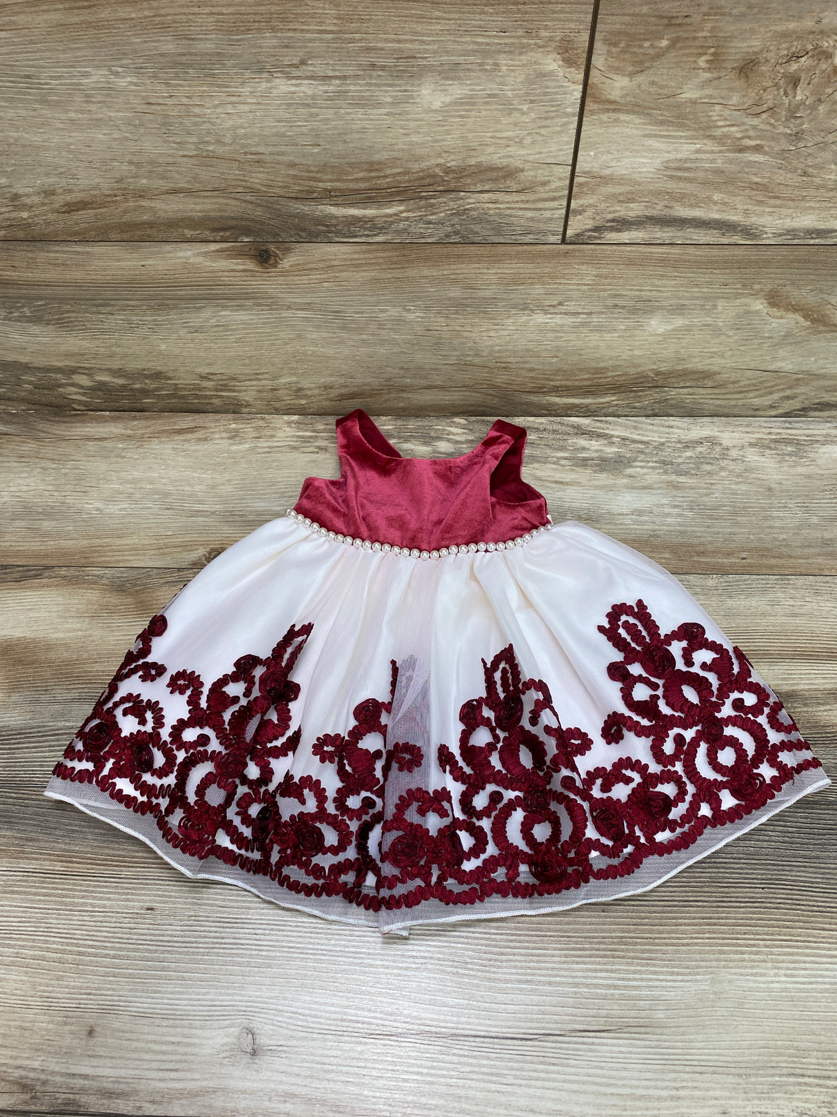 American Princess Velvet Dress Red sz 18m