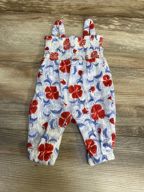 Just One You Smocked Floral Romper White sz Newborn - Me n Mommy To Be