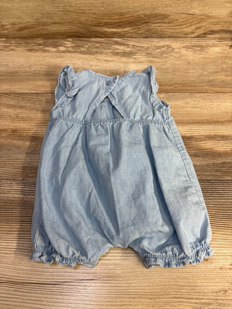 Carter's Chambray Shortie Romper Blue sz 3m - Me n Mommy To Be