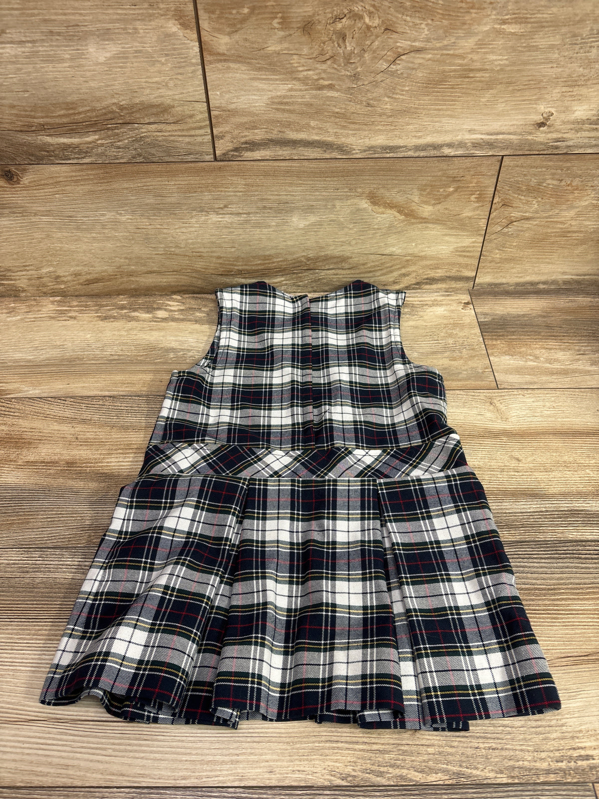 Becky Thatcher Plaid Pleated Uniform Dress Navy sz 5/6T