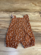 Just One You Floral Shortie Romper Brown sz 6m