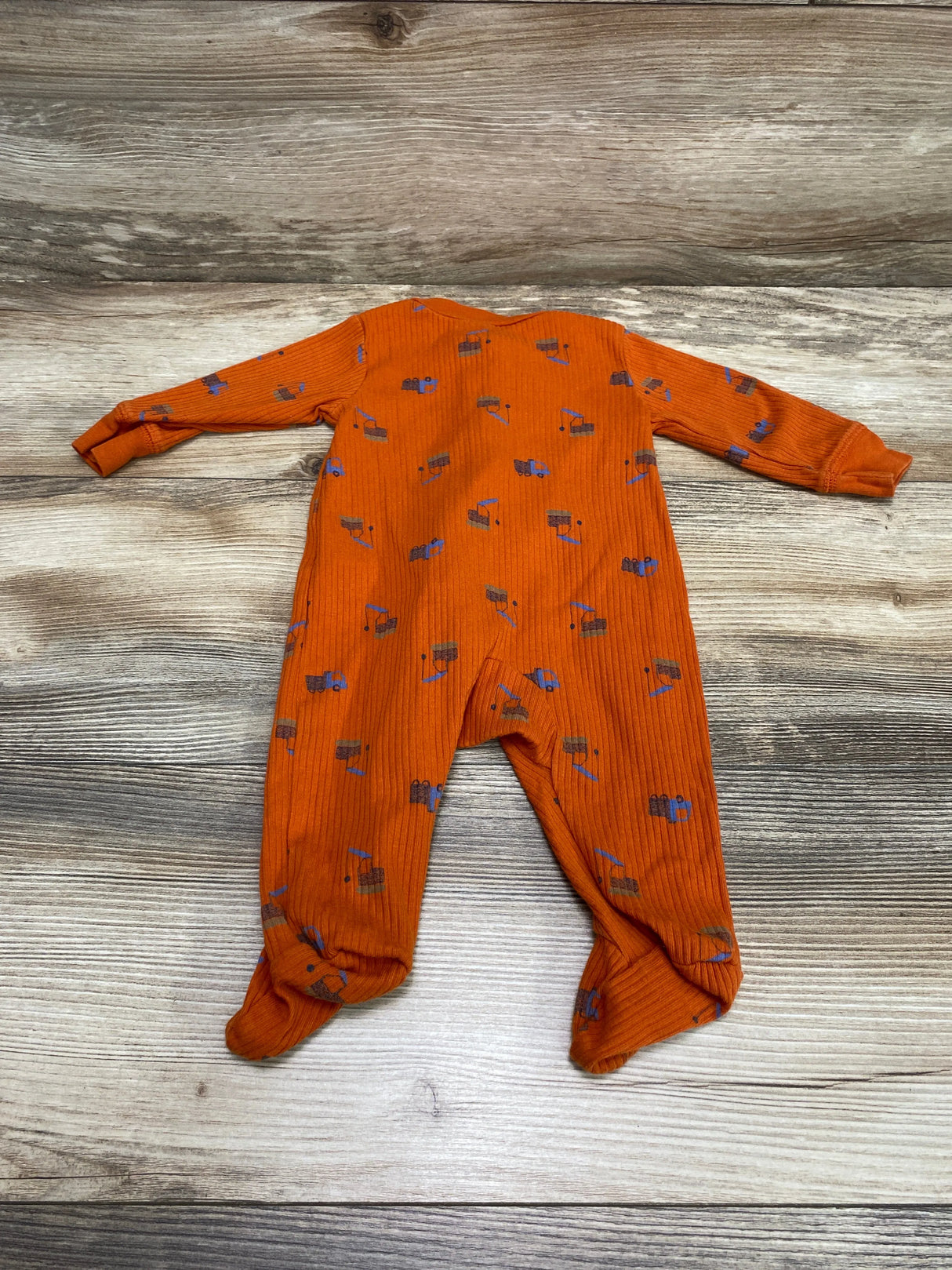 Carter's Construction Ribbed Sleeper Orange sz 3m