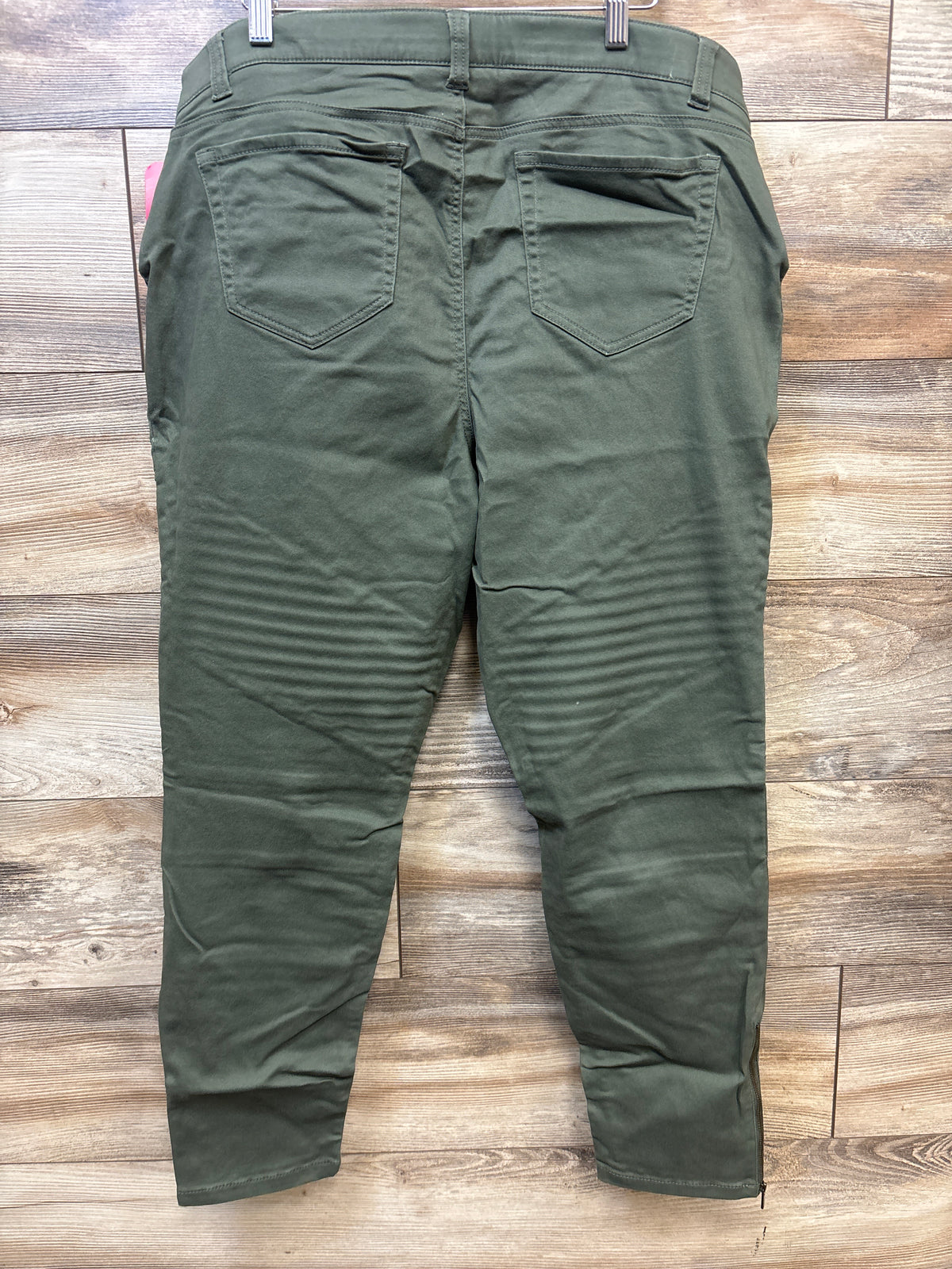 NEW Isabel Maternity Side Panel Utility Jeggings Olive Green sz 16/XL