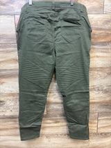 NEW Isabel Maternity Side Panel Utility Jeggings Olive Green sz 16/XL