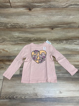NEW Old Navy Creative Heart Long Sleeve Shirt Pink sz 4T
