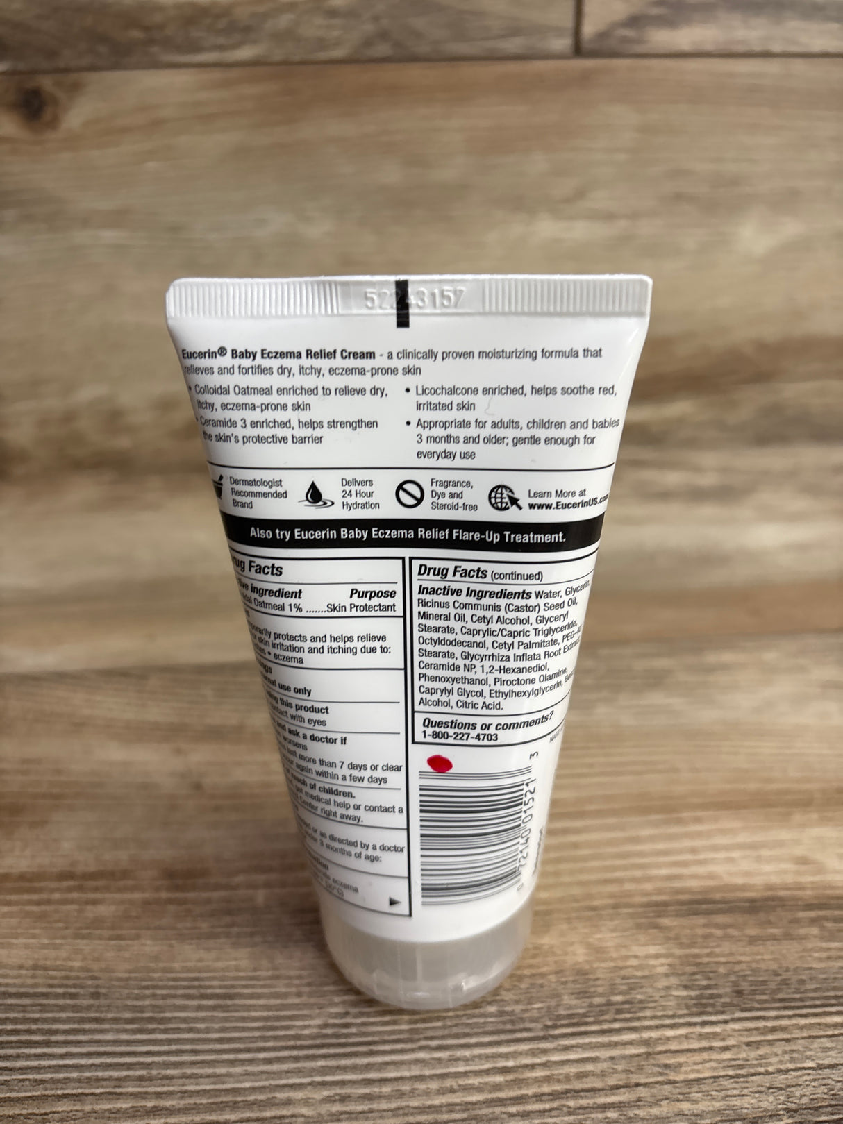 NEW Eucerin Baby Eczema Relief Moisturizing Body Cream 5 oz