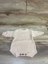 Knit Long Sleeve Bubble Romper Beige sz 3m