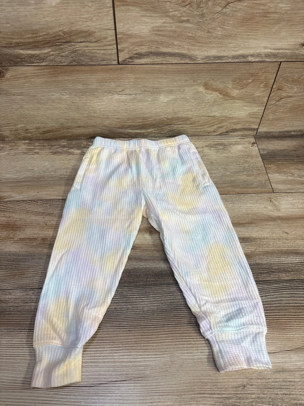NEW Cat & Jack Tie-Dye Waffle Knit Pants White sz 3T