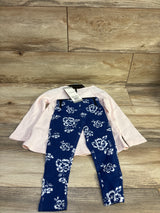 NEW Lucky Brand 2pc Waffle Knit Shirt & Pants Set Pink sz 3T