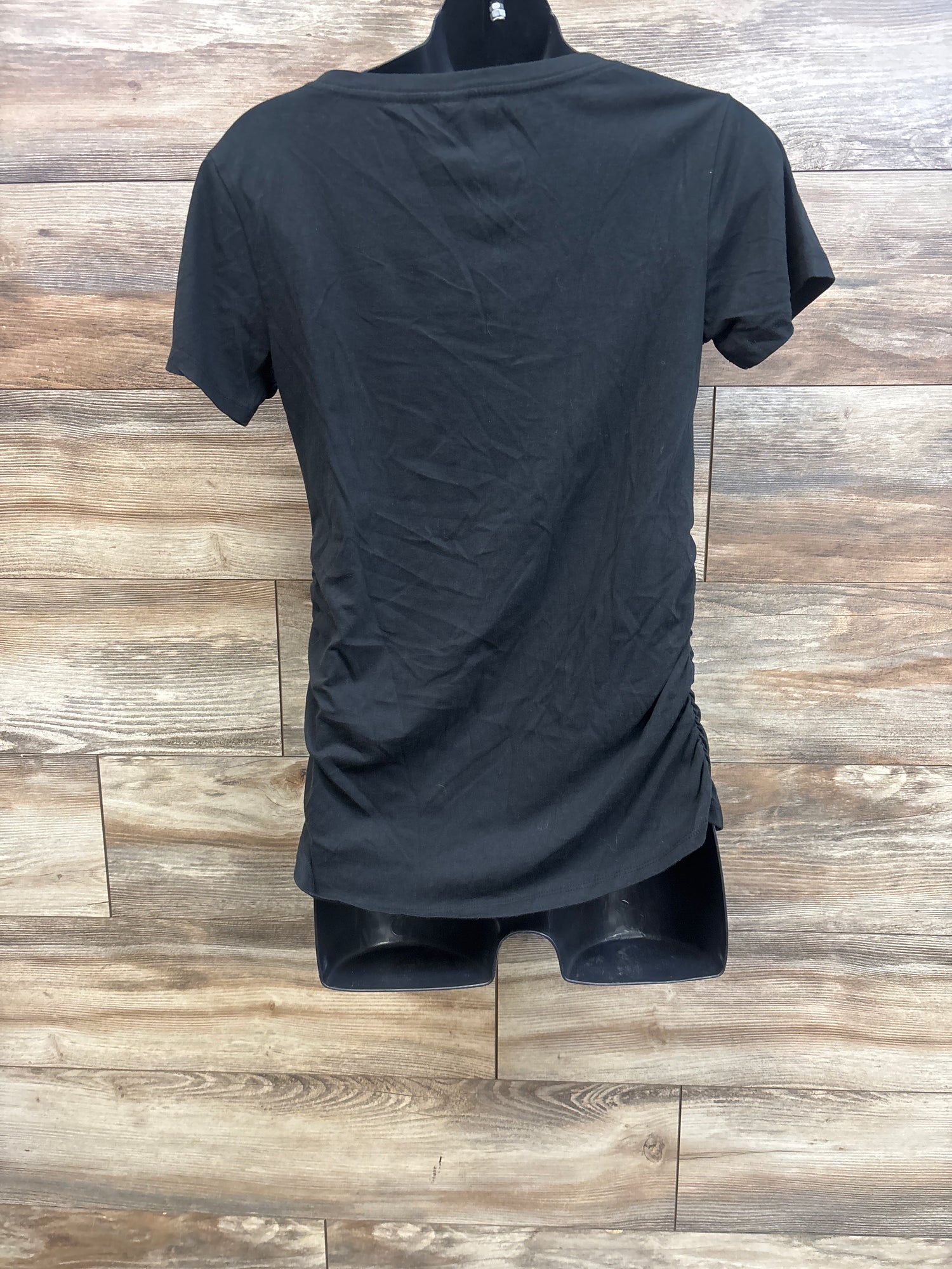 IYD Clothing Maternity Eating Tacos For Two Ruched Shirt Black sz Medium