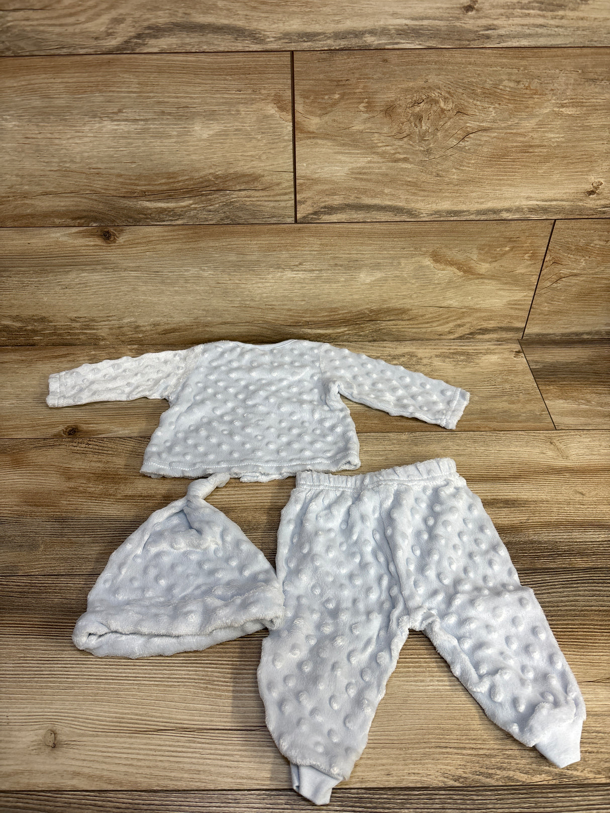 Le Top Bebe 'Mama's Boy' Minky Dot 3pc Set Blue sz 0-3m