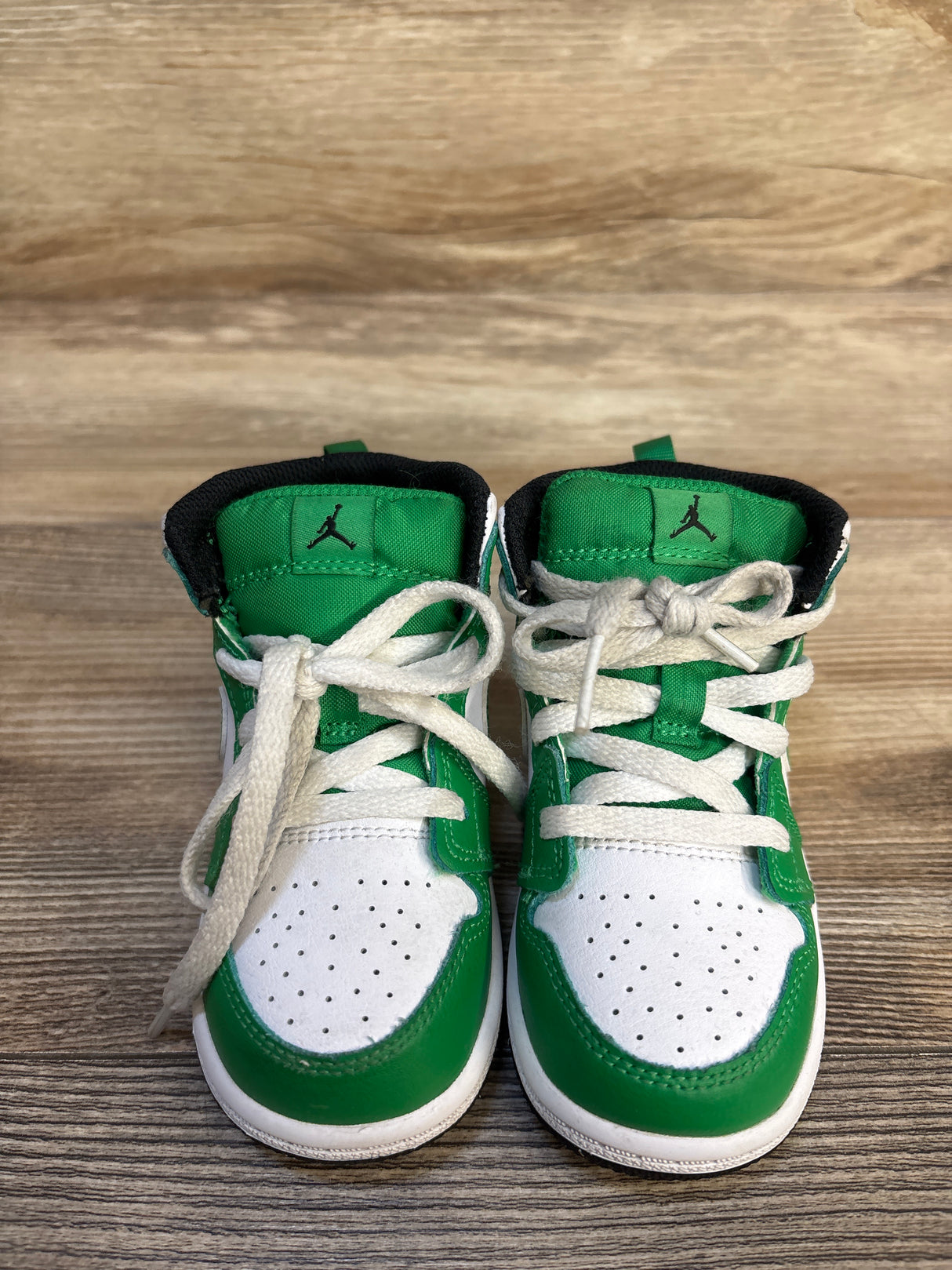 Air Jordan 1 Mid TD 'Lucky Green' Sneakers sz 7c