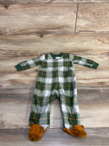 Carter's Plaid Blanket Sleeper Green sz 9m