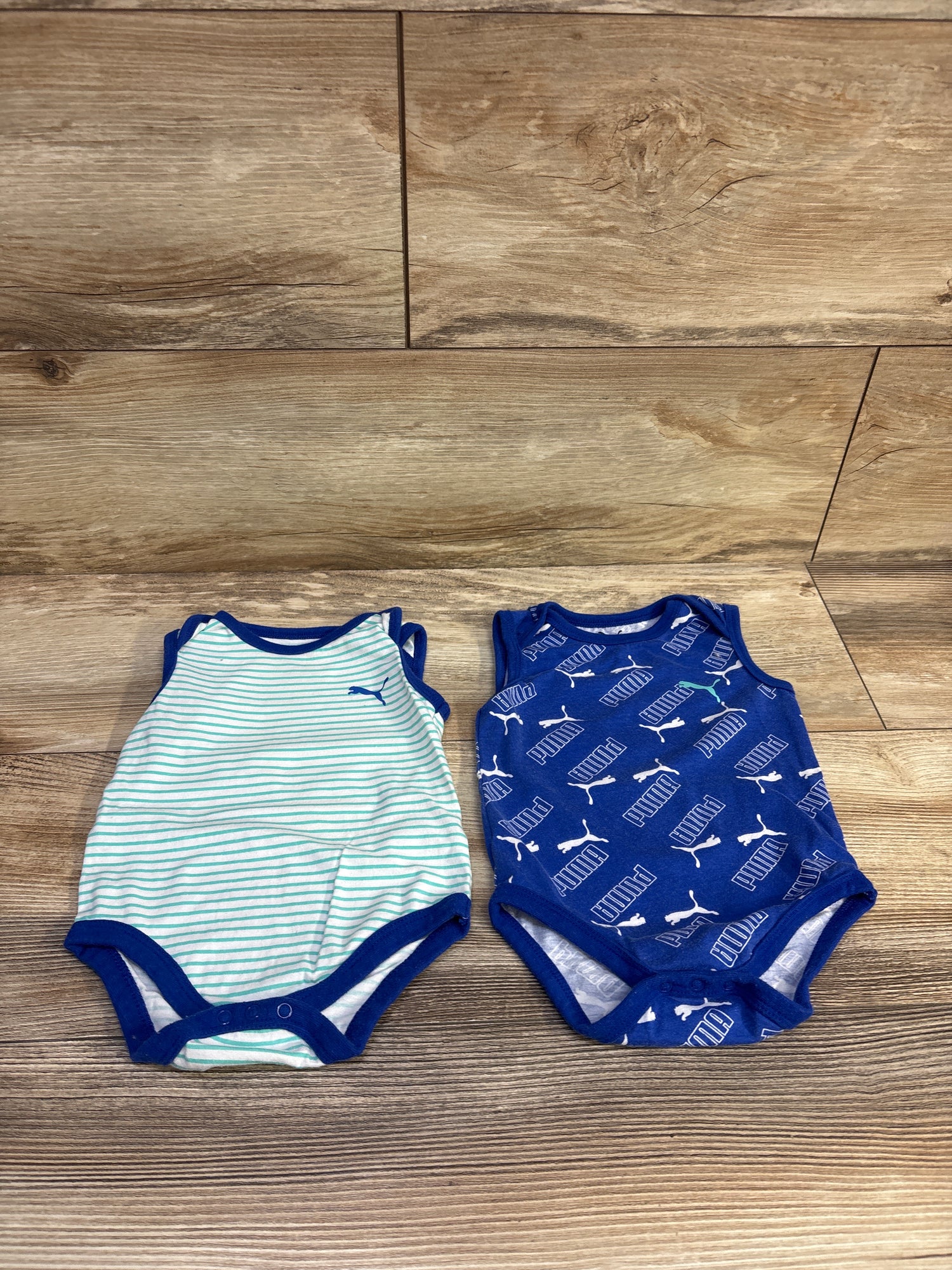 Puma 2pk Tank Bodysuits Blue sz 0/3m