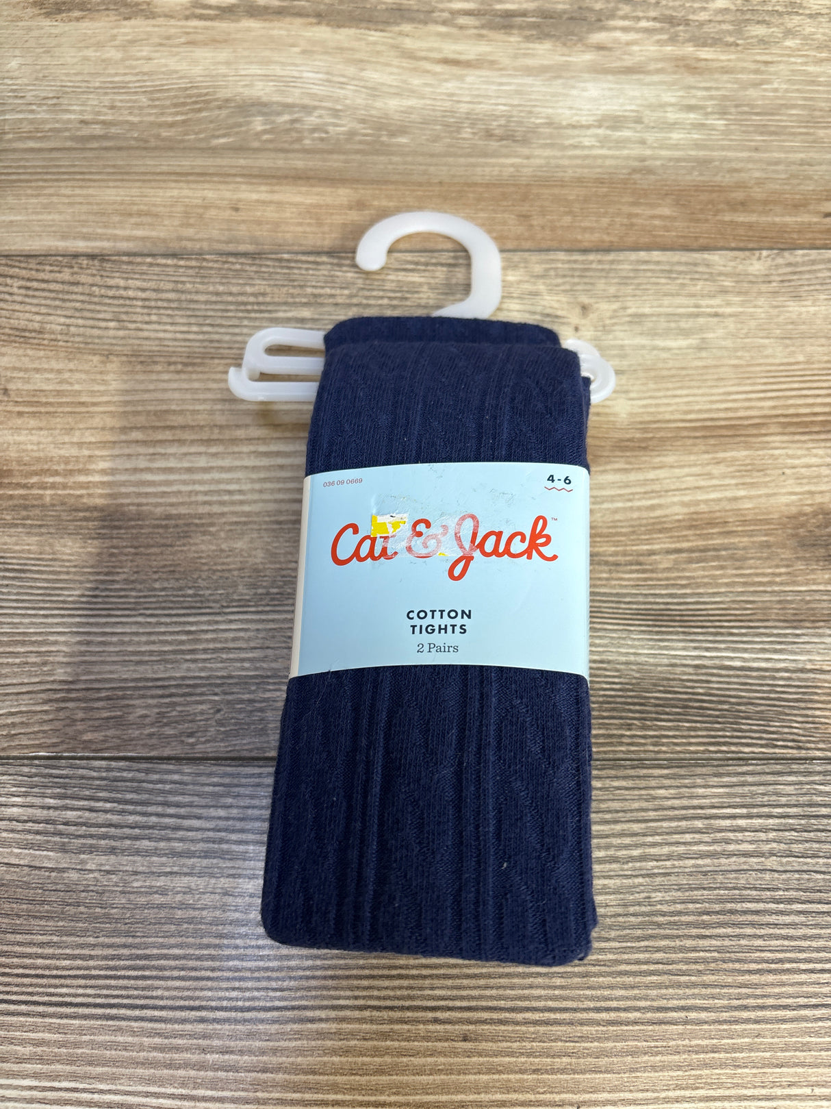 NEW Cat & Jack Cotton Tights, 2pk Blue sz 4T-6T
