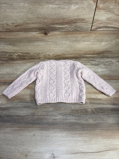 Janie and Jack The Cozy Cable Knit Cardigan Pink sz 12-18m - Me n Mommy To Be