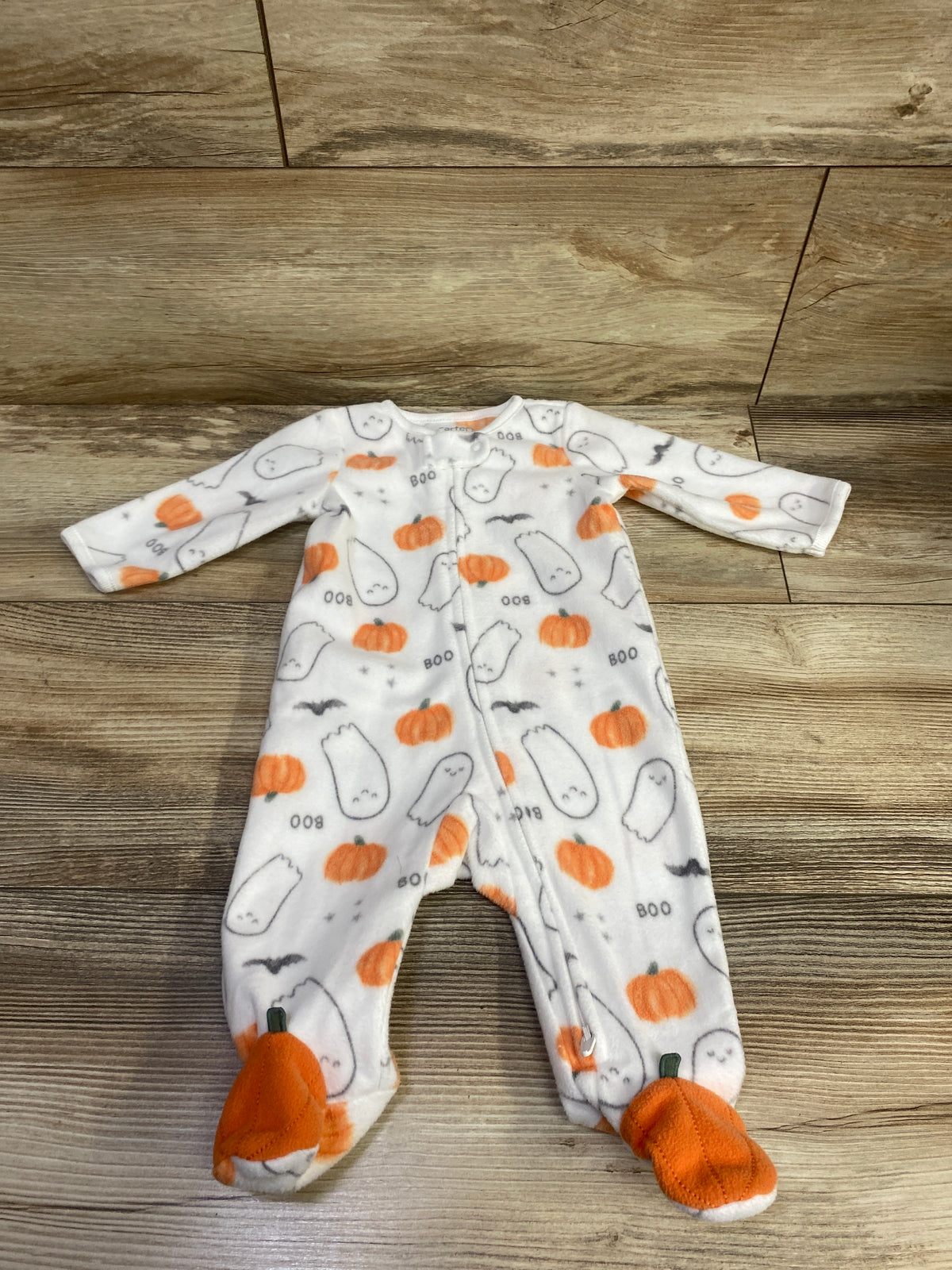 Just One You Ghost Print Blanket Sleeper White sz 3m