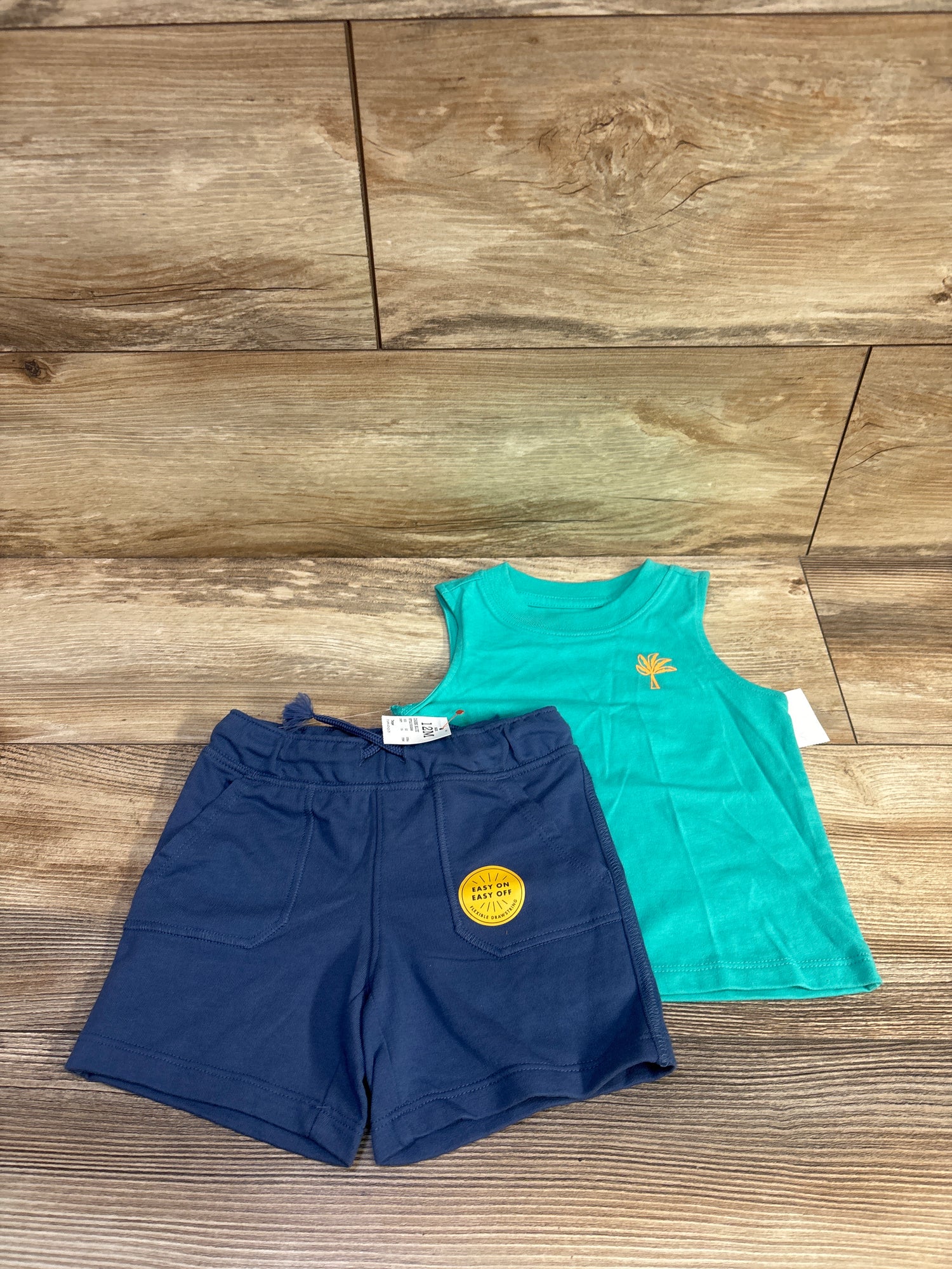 NEW Cat & Jack 2pc Tank Top & Shorts Set Teal sz 12m
