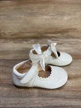 MG Baby Patent Leather Mary Jane Bow Flats White sz 6c