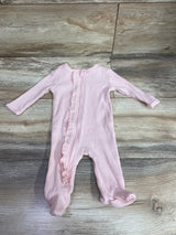 Pl Baby Ribbed Sleeper Pink sz Newborn