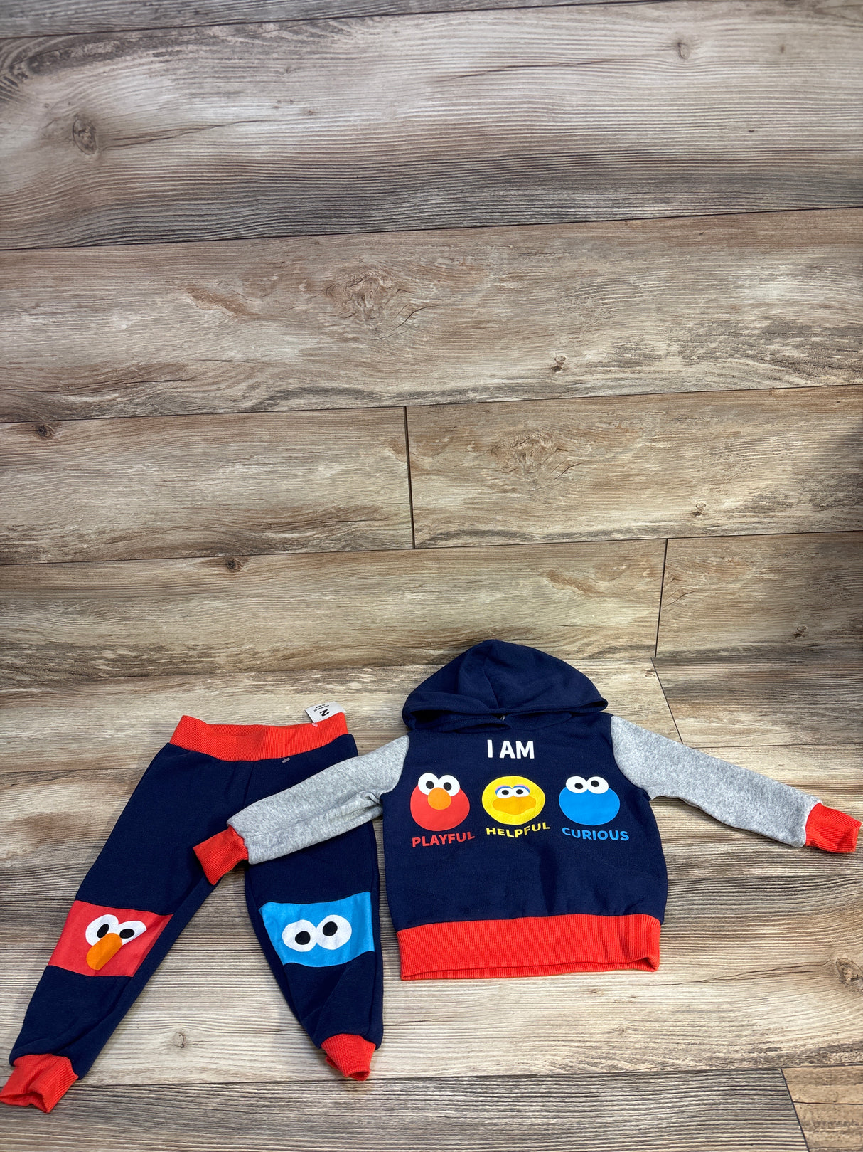 Sesame Street Sweatshirt & Joggers 2pc Set Navy sz 2T
