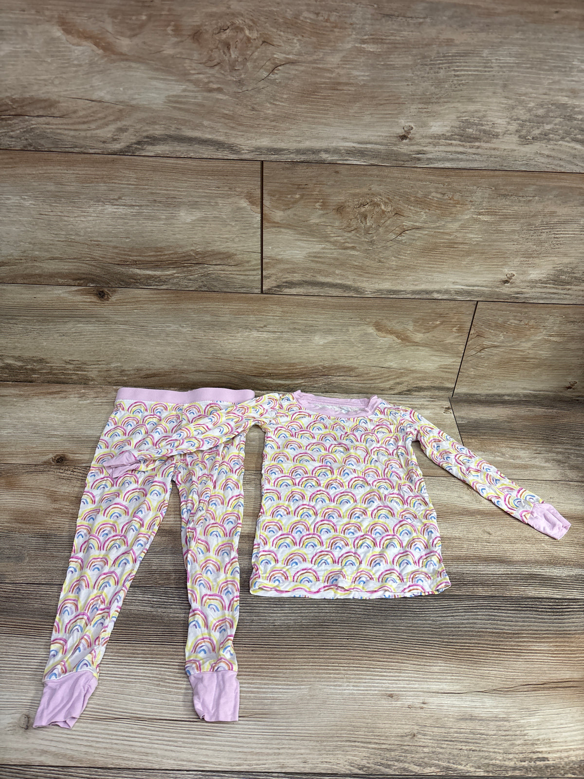 Little Sleepies 2pc Bamboo Pajama Set White sz 18-24m