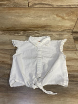Flutter Sleeve Button Up Shirt White sz 3/4T