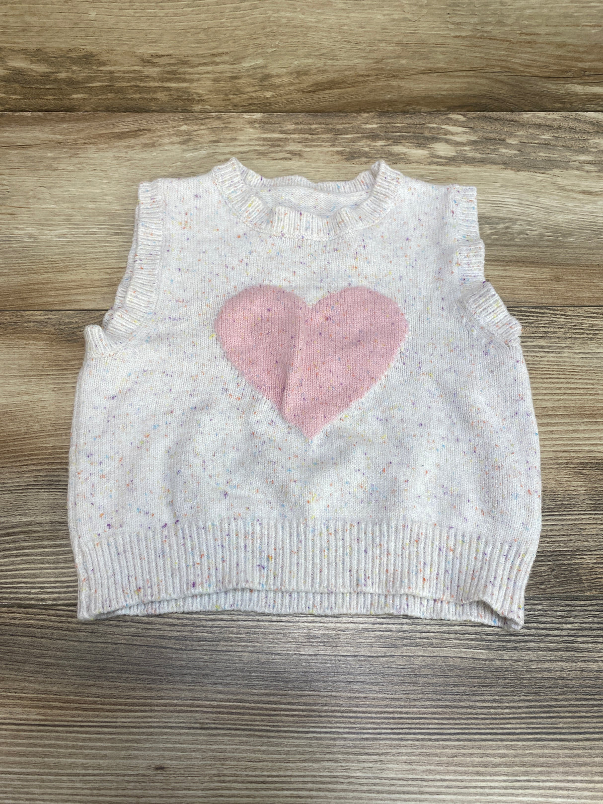 Shein Heart Sweater Vest Cream sz 4T