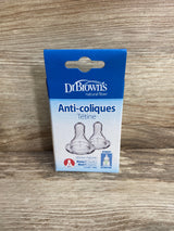 NEW Dr. Brown's Level 1 Anti-Colic 2pk Nipple 0m+ - Me n Mommy To Be