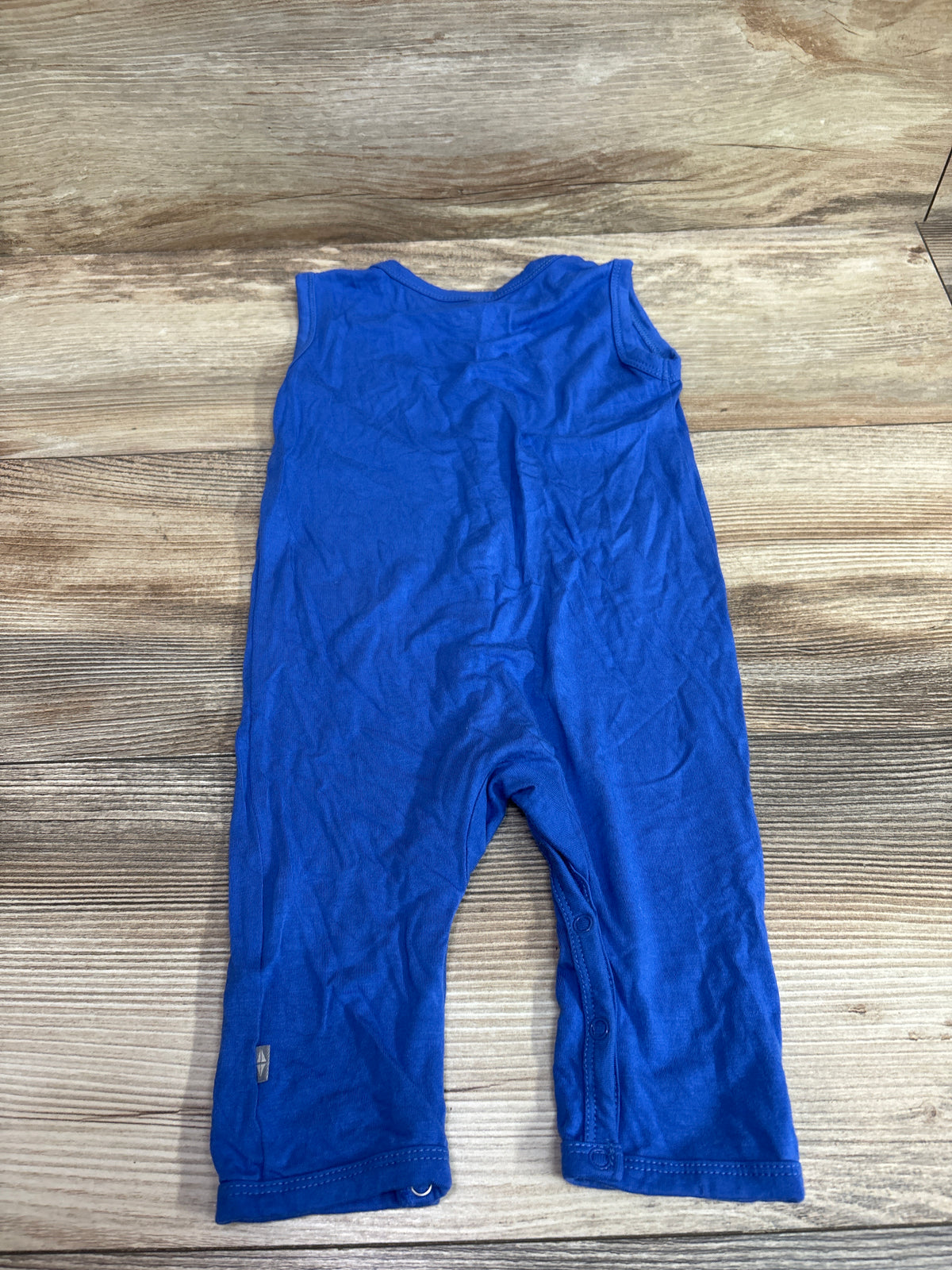 Kyte Baby Sleeveless Bamboo Snap Jumpsuit in Blue sz 12-18m