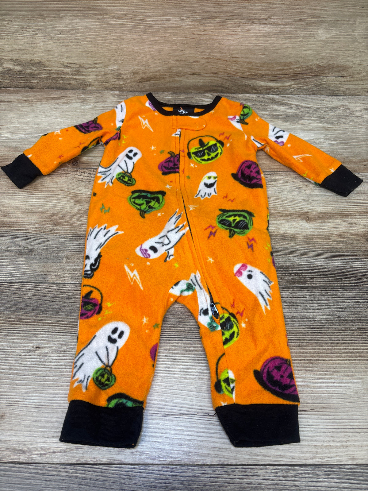 Hyde & Eek! Halloween Blanket Sleeper Orange sz 3-6m
