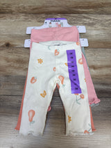 NEW Pekkle 4pk Ribbed Pants Pink sz 3m