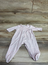 Little Me Smocked Footed Coverall White sz 6m