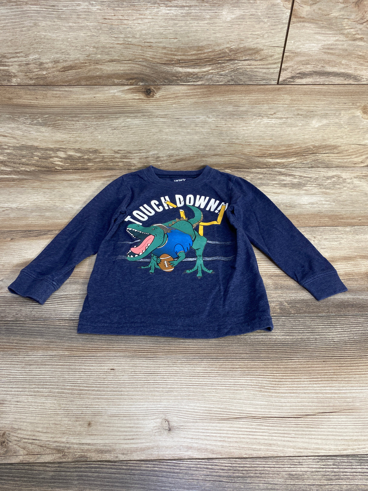 Carter's Touchdown Dino Shirt Blue sz 3T