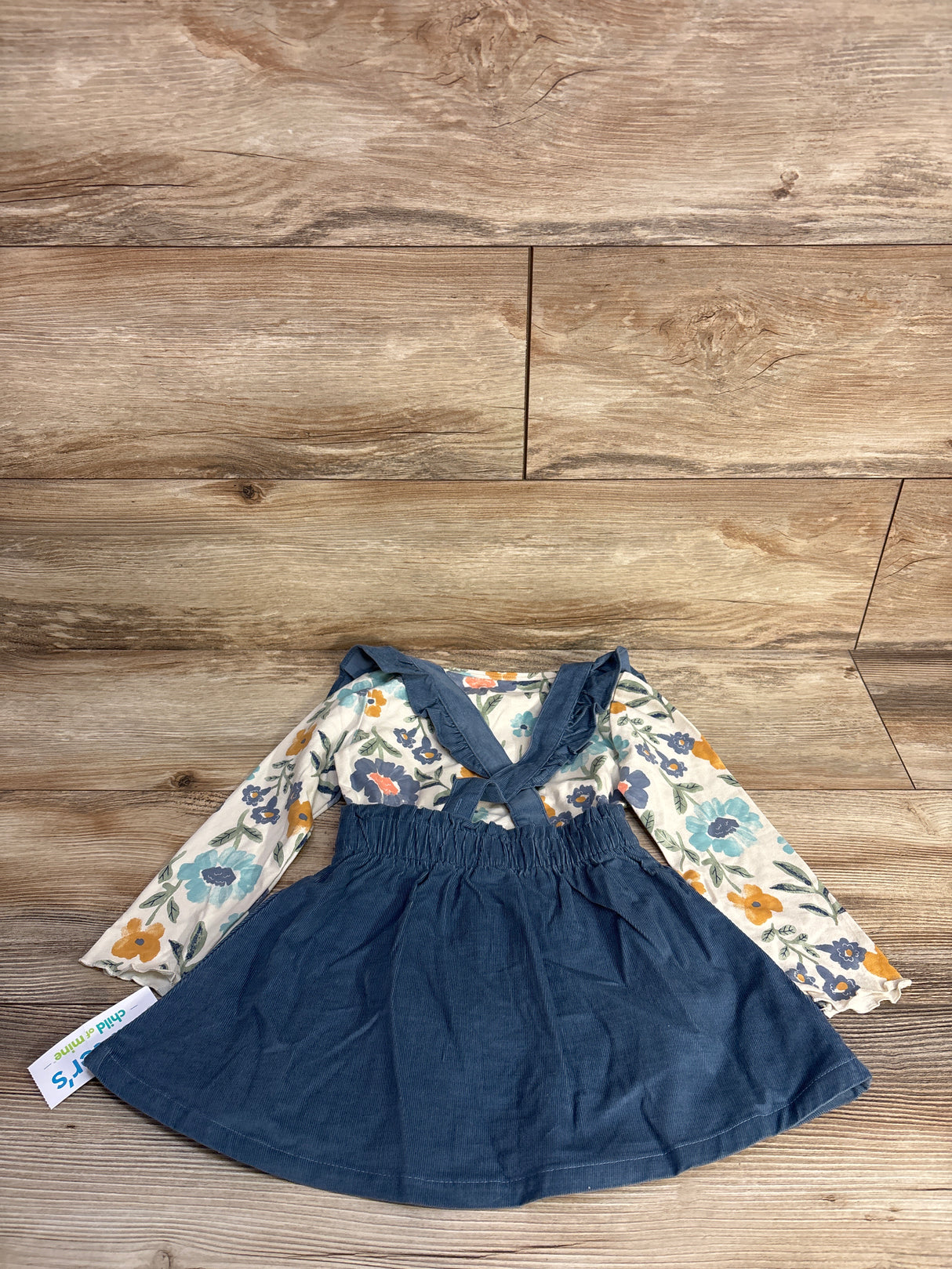 NEW Carter's 2pc Cord Skirtall & Floral Shirt Set Cream sz 2T