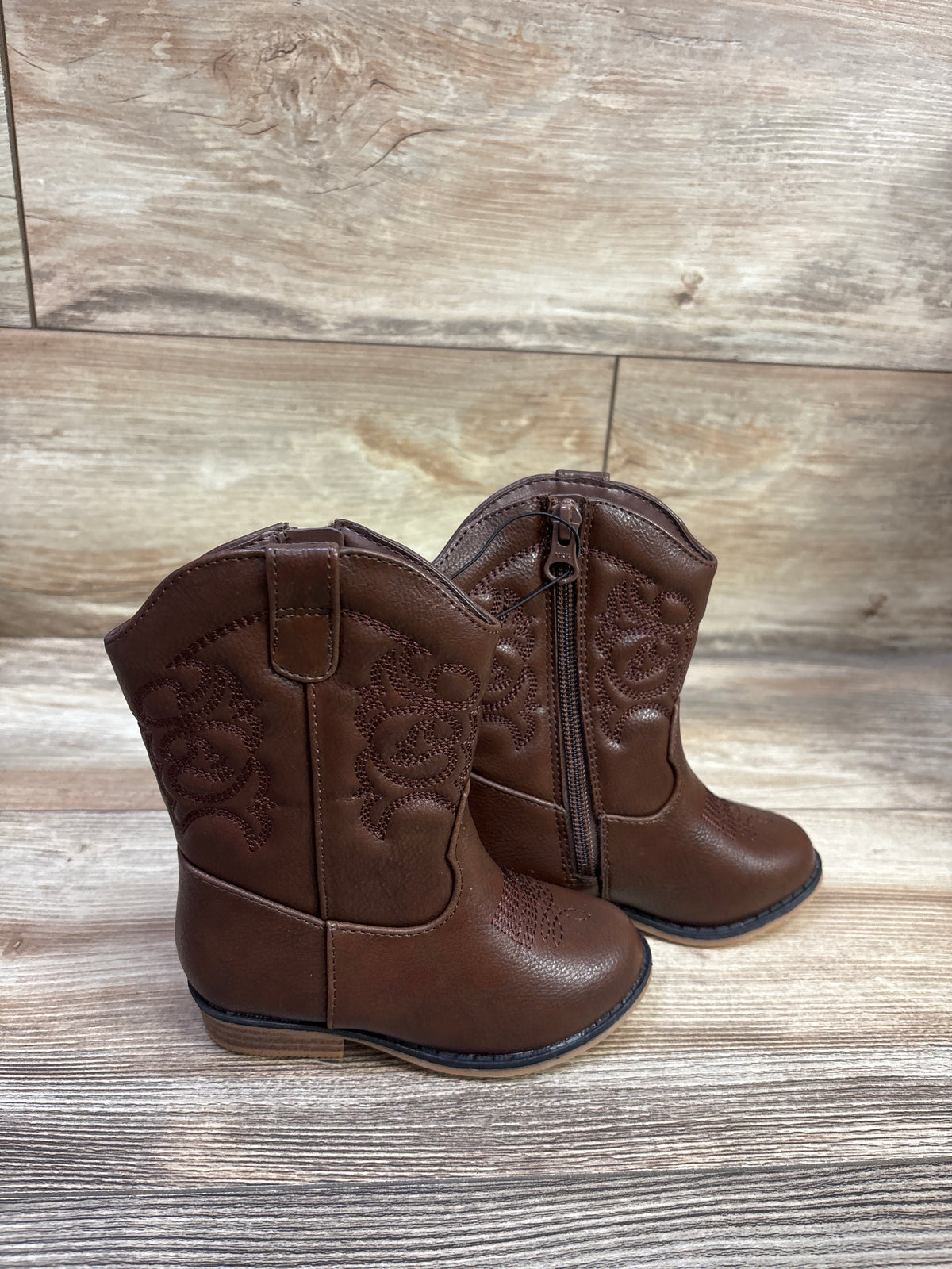NEW Cat & Jack Memphis Western Boots Brown sz 7c