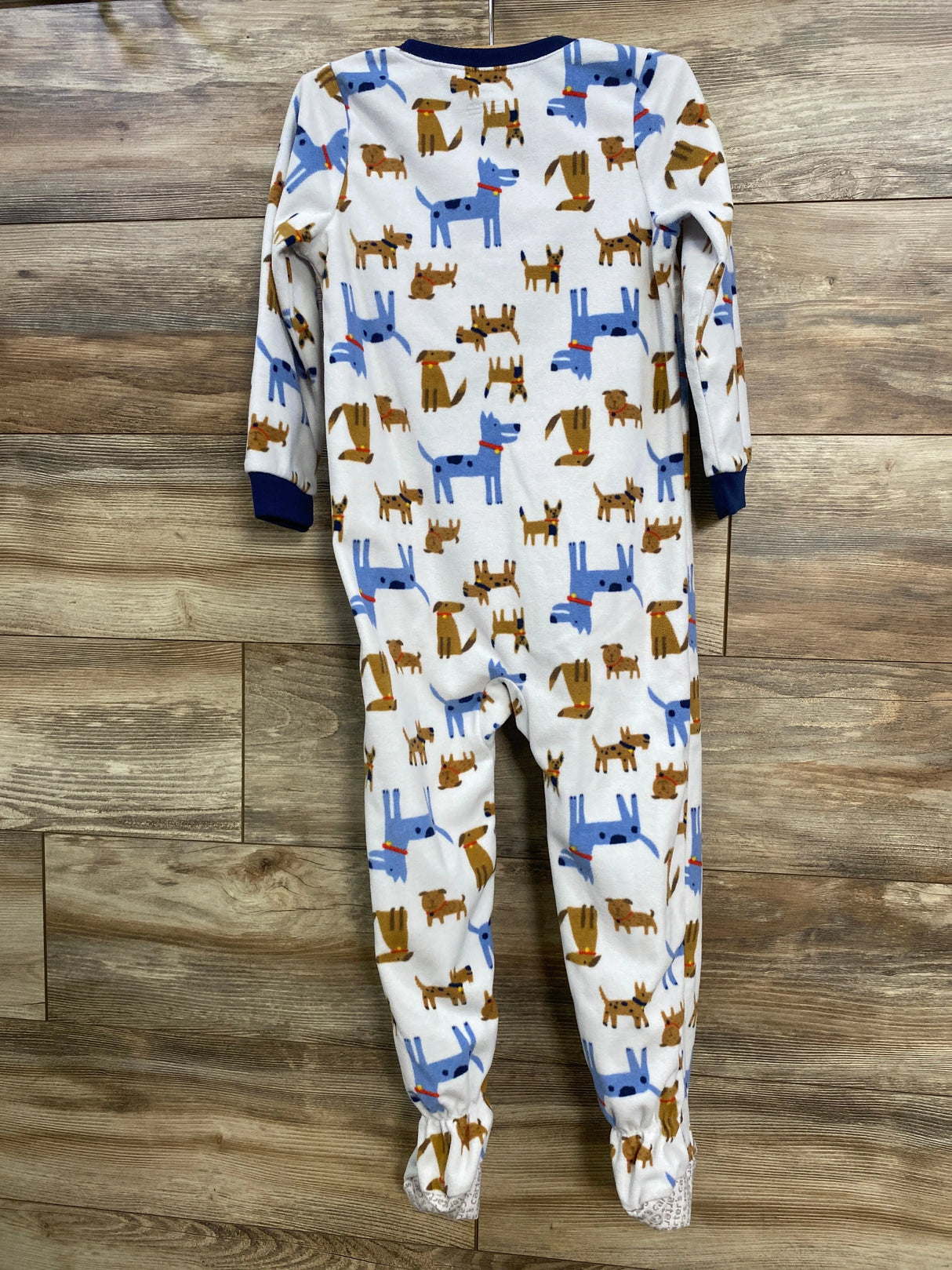 Carter's Dog Print Blanket Sleeper White sz 5T