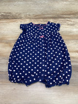 Simple Joys Polka Dot Shortie Romper Navy sz 6-9m