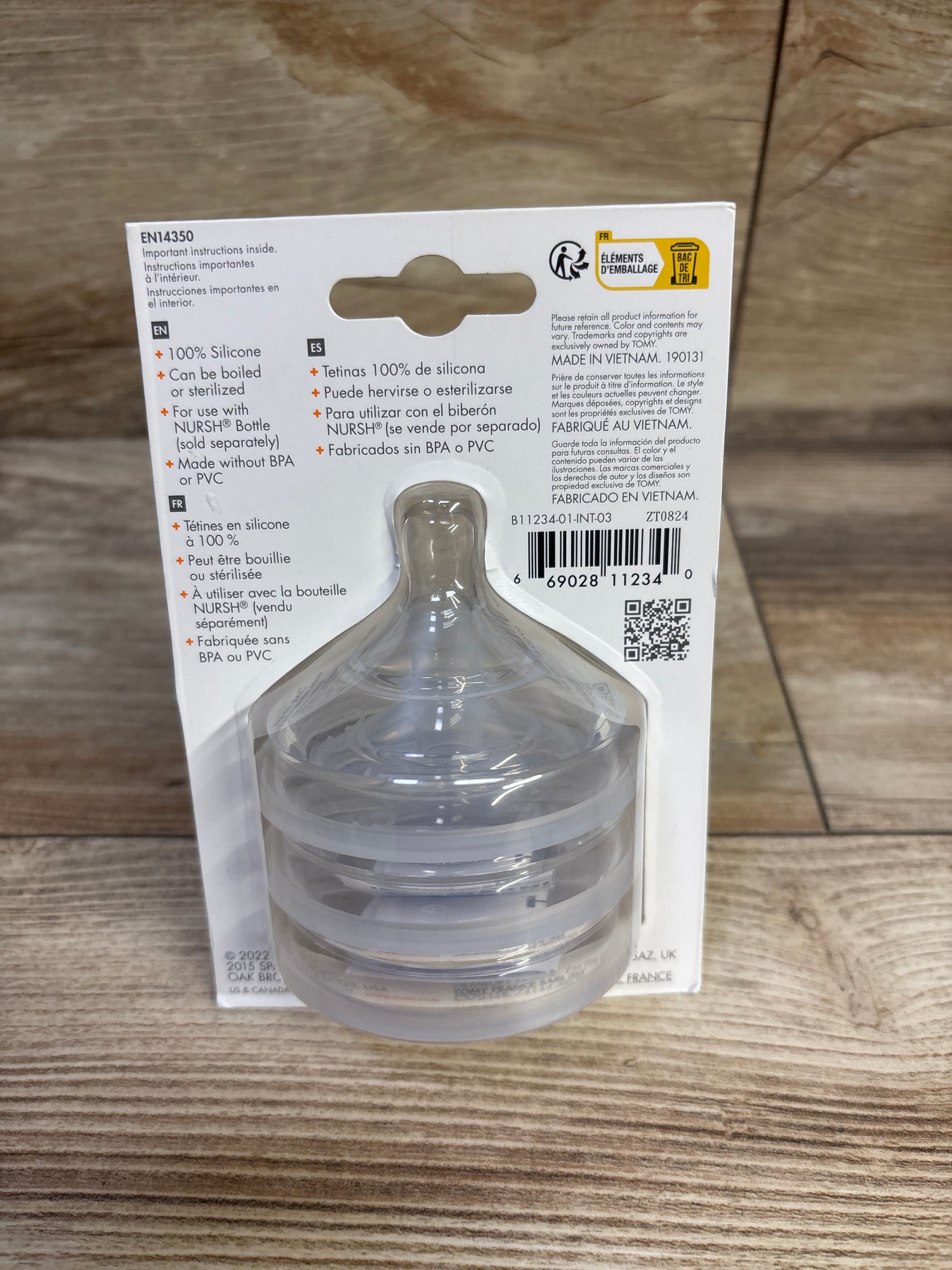 NEW Boon NURSH Silicone Bottle Nipples - Fast Flow - 3pk 6m+