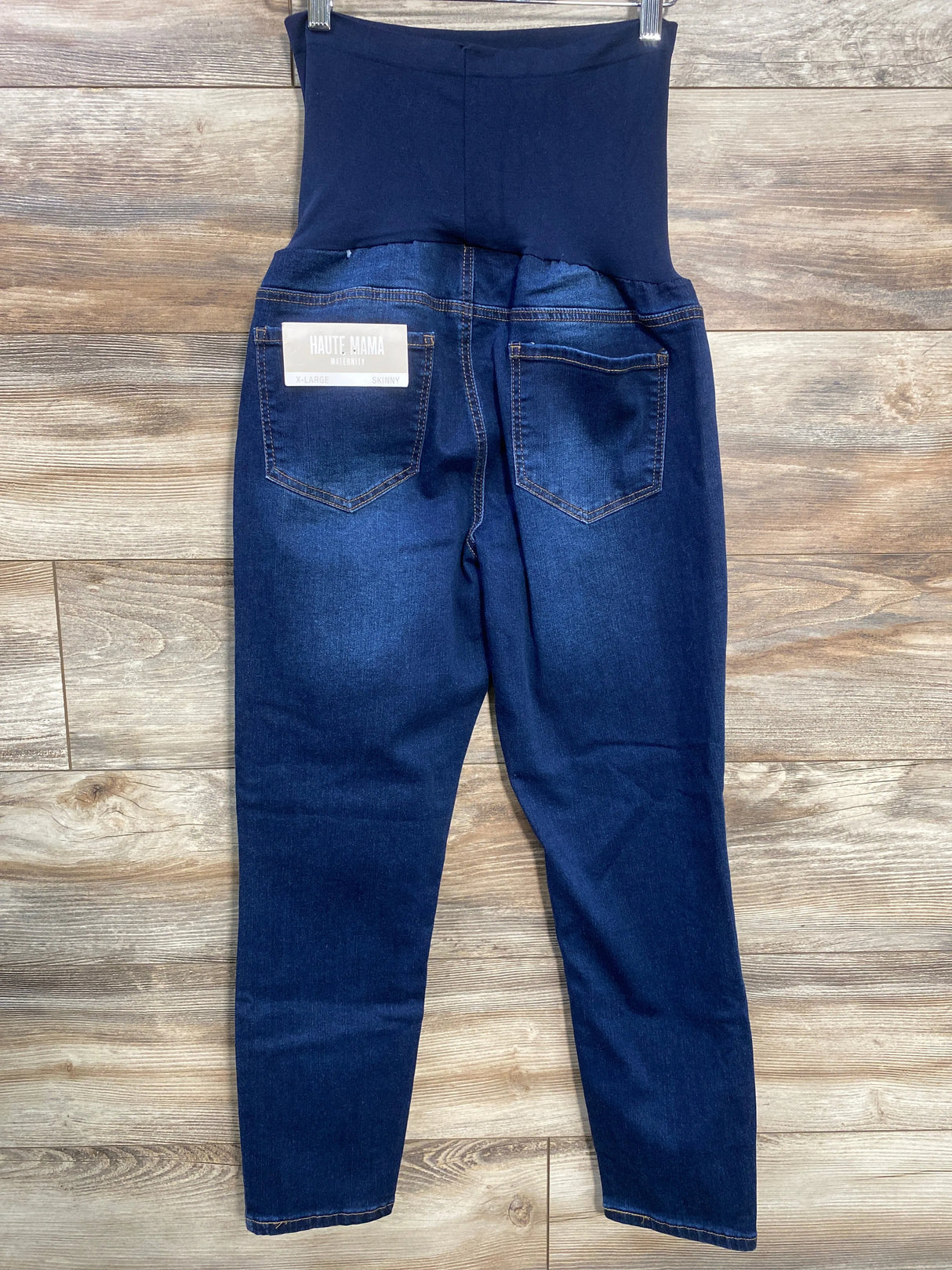 NEW Haute Mama Full Panel Distressed Jeans Blue sz XL