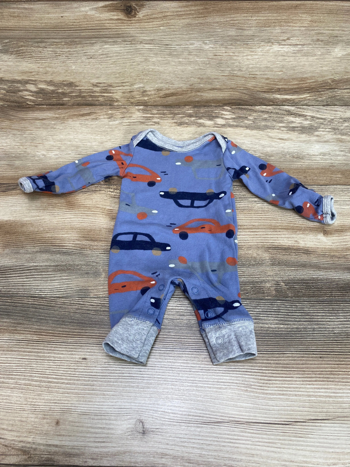 Carter's Car Print Coverall Blue sz Newborn