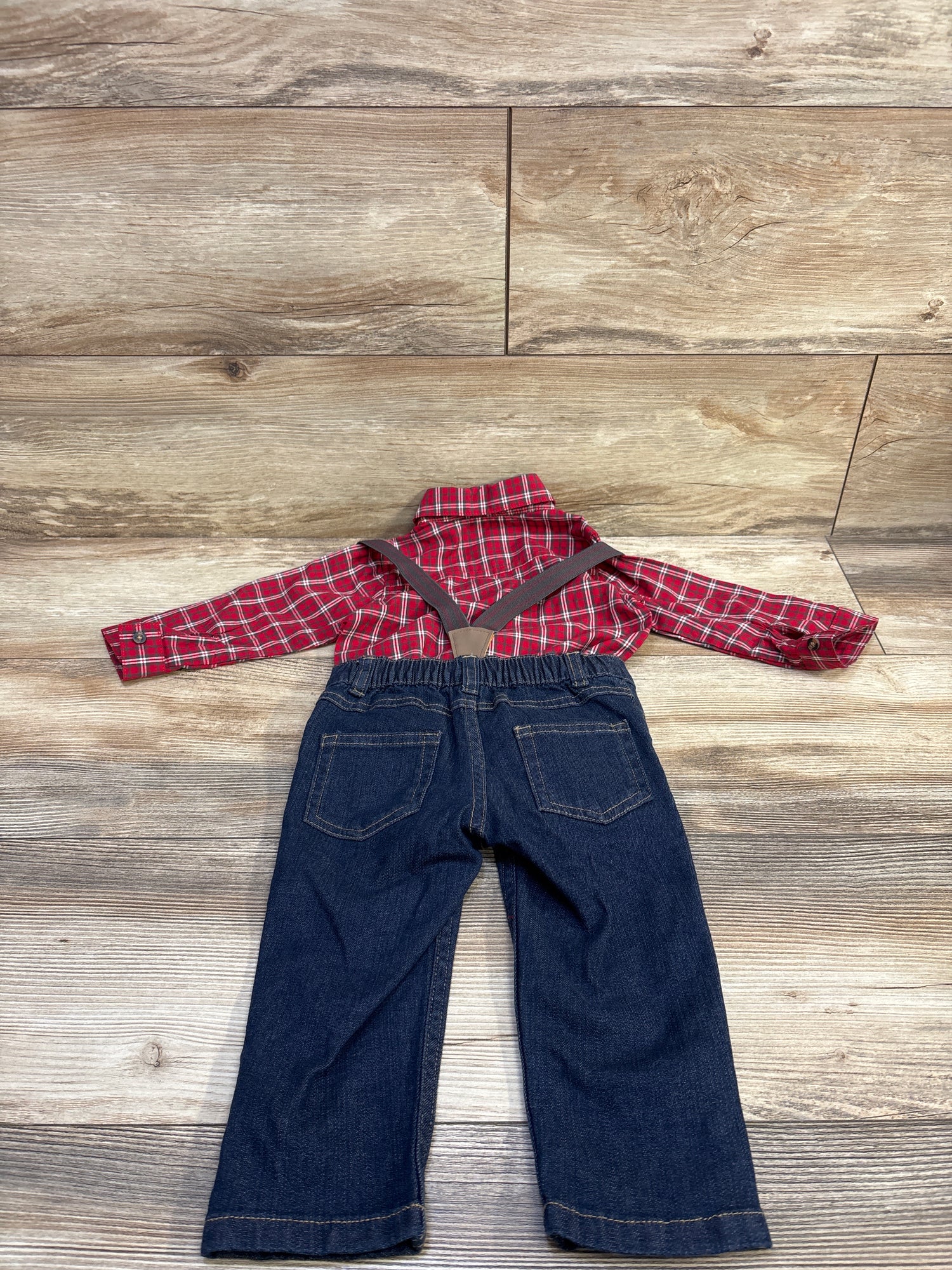 Carter's 3pc Suspender Set Red sz 12m