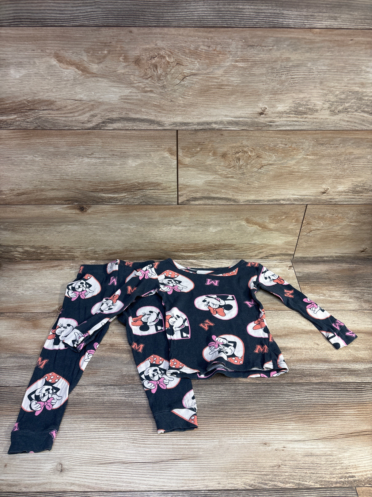 Disney Junior 2pc Minnie Mouse Pajama Set Grey sz 3T