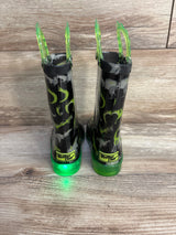 Western Chief Kids Dinosaur Lighted Rain Boots Black sz 9c - Me n Mommy To Be