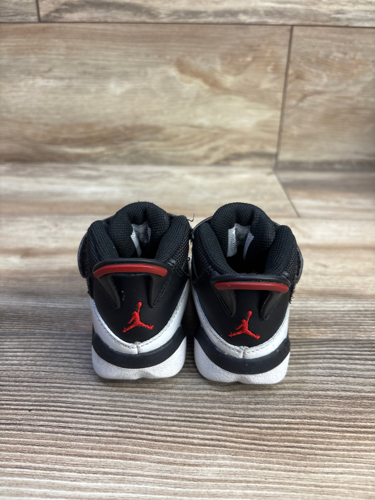 Air Jordan 6 Rings TD 'Black White University Red' Sneakers sz 4c