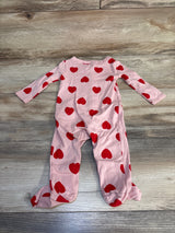 Carter's Heart Print Sleeper Pink sz 6m