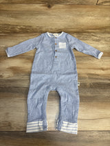 Rabbit + Bear Organic Ribbed Coverall Light Blue sz 12m
