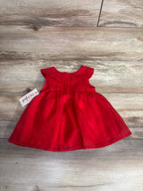 NEW Cat & Jack 2pc Floral Embroidered Dress & Bloomers Set Red sz 6-9m