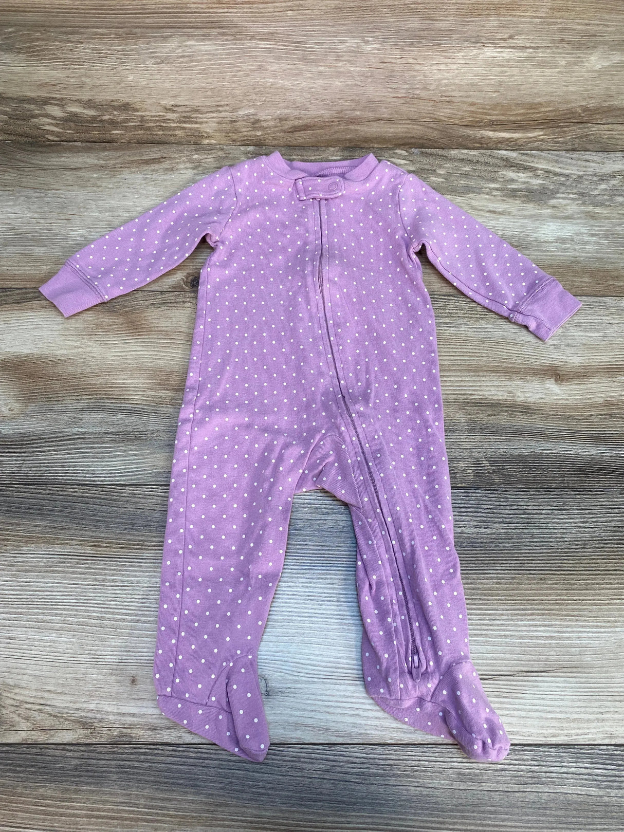 Carter's Polka Dot Sleeper Purple sz 6m