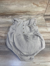 Dot Dot Smile Gauze Bubble Romper Brown sz 18-24m
